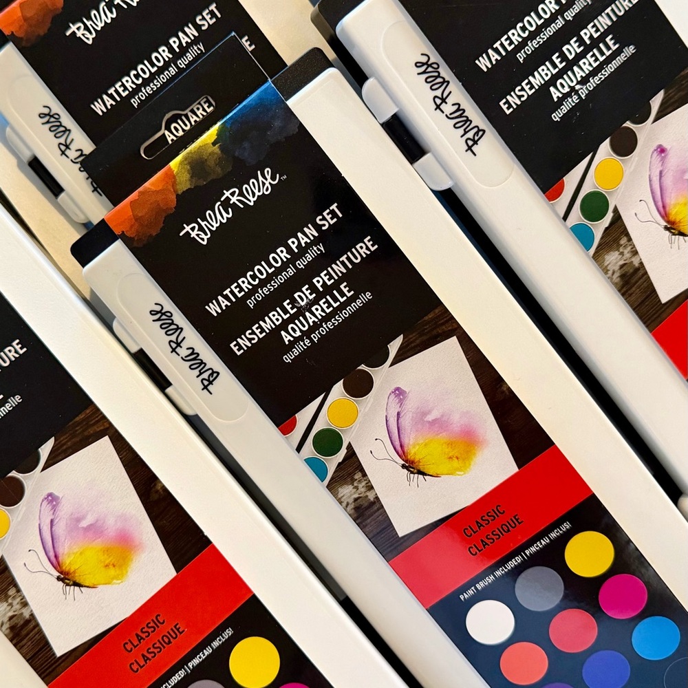 Brea Reese NEW Watercolor Pan Set Primary 13 Colors, Multiple Available